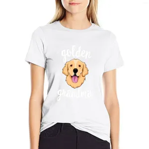 Polos féminins Golden Retriever Grand-mère Mère Fur Mom Mom Dog Chiot Adopt T-shirt Lady vêtements vêtements