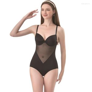 Shapers pour femmes maille sans bretelles de corps avec un entraîneur de taille de soutien-gorge amovible et des sous-vêtements plus minces de cuisse