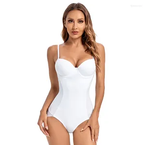 Shapers de mujer Body blanco Body Shaper Mujeres Flacas Bodycon Sin mangas delgadas con sujetador con aros Sexy (diseño más pequeño)