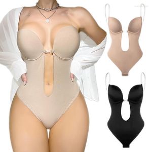 Femmes Shapers Femmes Full Body Shaper Soutien-Gorge Dos Nu Body String Invisible Tummy Control Shapewear Gaines Gaine Minceur Sous-Vêtements