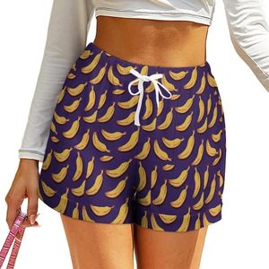 Shorts Pour Femme Imprimé Banane Jaune Violet Harajuku Modèle D'été Pantalon Court Avec Poches Mode Coréenne Bas Grande Taille 3XL