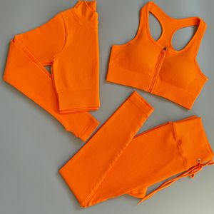 Shorts pour femmes sans couture ensemble de yoga femmes fermeture éclair à manches longues costume de sport cordon de serrage ensemble althétique Leggings de gymnastique vêtements d'entraînement Fitness vêtements de sport 230807