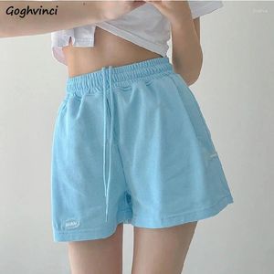 Pantalones cortos para mujeres Fashion Fashion sólido de ocio suelto algodón de algodón algodón de algodón suave y transpirable Sexy Ulzzang Elegant All-Match Teens