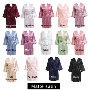 Vêtements de nuit pour femmes Toutes les saisons Courtes au-dessus du genou Satin Soie Mariée Femmes Mariage Robe de demoiselle d'honneur A9000D YQ231012