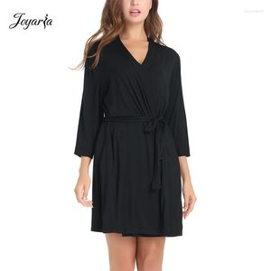 Vêtements de nuit pour femmes Joyaria Femmes Bambou Kimono Robe Peignoir Court Léger Avec Poches Vêtements De Nuit Pour Robes De Demoiselle D'honneur Robes De Chambre