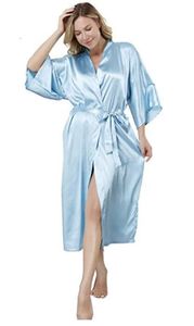 Ropa de dormir para mujeres talla grande s-xxxl bañera de rayón para mujer kimono satin bata larga lencería sexy clásica ropa de sueño con cinturón 230812