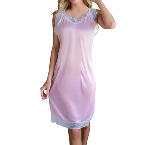 Ropa de dormir para mujeres para mujer lencería sexy color sólido V cuello seda seda transparente sin respaldo día de San Valentín Día