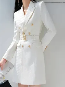 Costumes pour femmes Blazers manteau à manches longues mode couleur unie simple boutonnage costume décontracté robe bureau dame travail Harajuku élégant basique