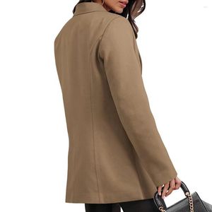Costumes pour femmes Skin-touch Lady Lapel Business Blazer Suit Coat Warm Women Long Sleeve Femme Vêtements