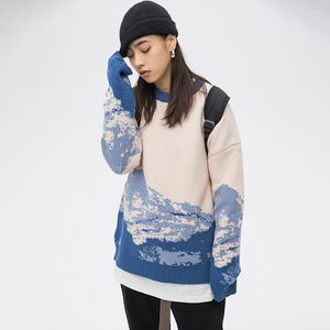 Pulls pour femmes Abfer hiver tricoté surdimensionné pull pull à manches longues montagne hauts mode coréenne 2023 Vintage pull femme Y2K