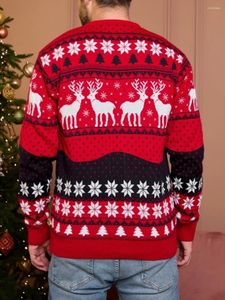 Pulls pour femmes Noël correspondant pull moche pour les couples renne unisexe à manches longues tricoté pull pull hauts