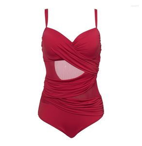 Traje de baño para mujer Andzhelika Sexy Traje de baño de una pieza Mujeres Verano Ropa de playa Vintage Malla Trajes de baño Body Monokini Plus Tamaño