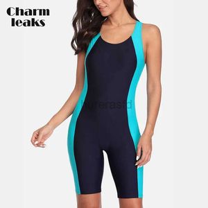 Maillots de bain pour femmes Charmleaks Femmes Maillot de bain de sport une pièce Professionnel Mens Unisexe Costume de plage Couleur Lock Racing Back Bikini 24326