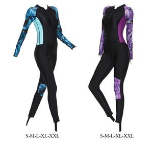 Traje de baño para mujer, traje de buceo de cuerpo completo, deportes transpirables, pieles de buceo, snorkel, natación, kayak, mujer