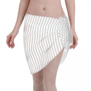 Mattress de maillots de bain pour femmes rayé sexy femme de plage couverture de plage enveloppe en mousseline de mousseline Sarong Beachwear Casual Bikinis Cover-ups Swirts Swimsuit