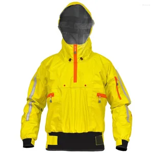 Traje de baño para mujer Kayak al aire libre Acolchado Surf 3 capas Material impermeable Puños de látex y escote Drytop Chaquetas para hombres T12