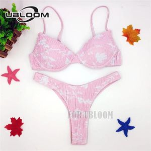 Swimwear pour femmes Sexy Floral Push Up Bikini Beach Wear Upwsuit Femed Boched Swimming Bathing Costume Femme Bikinis Set Lady Girl Bathers