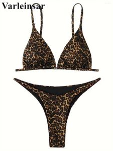 Swimwear féminin XS - l Sexy Leopard Brésilien Brésilien Bikini Femme Swimsuit Two-pièces Set Bather Bathing Fissure Nath V1149L