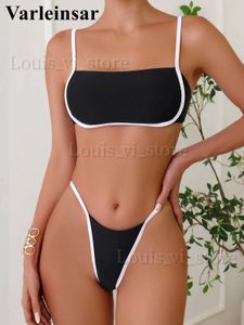 Maillots de bain pour femmes XS - XL Sexy noué épissage rembourré Bikini femme maillot de bain femmes maillots de bain deux pièces Bikini ensemble baigneur maillot de bain bain V4993 T240227