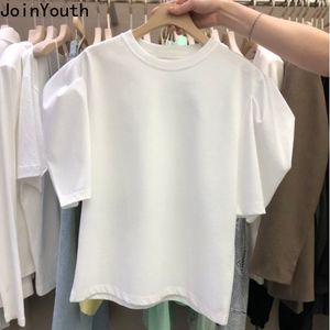 Camiseta de mujer Camiseta de verano White White Fashion Fashion Top Top Women's Thermal Ock Puff manga Corea Y2K Camiseta 230331