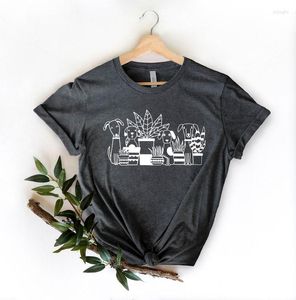 Camisetas de mujer Perros y plantas Camisa Perro mamá para sus mujeres Y2k Estética Camiseta gráfica Mujer Camisetas