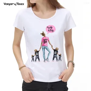 T-shirts pour femmes Mode Famille Correspondant Vêtements Maman avec fils Fille Maman T-shirt Enfants Fille Garçons Membre de My Casual Loves Mama Shirt