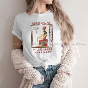 T-shirts pour femmes Hathor Est Polyester T-shirts Culture de l'Egypte ancienne Femme Graphique Hauts Chemise Col Rond