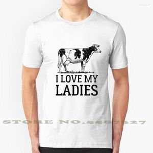 T-shirts pour femmes Love My Ladies Vintage Cow Dairy Farmer Gift Summer Funny Shirt For Men Women Pattern Jesey Holstein Live Stock