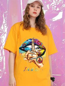 T-shirts Femmes Whisper Words Of Wisdom Imprimer Tops Femmes Coton Lâche Chemise Oversize Été Casual T-shirts Respirants Mode O-Cou Court