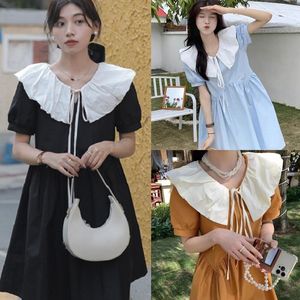 T-shirts pour femmes d'été pour femmes French Sweet Doll Collar Puff Sleeves Cute Bubble Dress