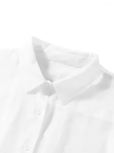 Camisetas de mujer para mujer de malla transparente con botones de manga larga sexy ver a través de Y2k blusa vintage