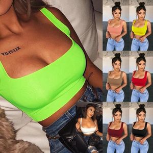 Women's Tanks & Camis Fashion Off Shoulder Halter Tank Solid Sexy Crop Cami Y2k Casual Ropa De Mujer Black Croptop Backless High Street Vest