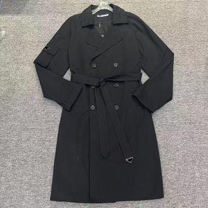 Trench-coat pour femme automne et hiver nouvelle lettre au dos broderie logo design décoratif mode tout manteau ample style japonais