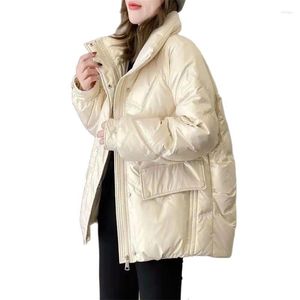 Trench-Coats féminins 2023 Coton-Padded Coat Parkas Snow pas lavage brillant en coton d'automne Veste d'hiver