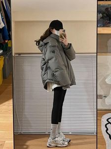 Women's Trench Coats HOUZHOU Korean Fashion Streetwear Puffer Jacket Women Jaqueta Femina Inverno 2023 Winter Hooded Thick Parkas Female