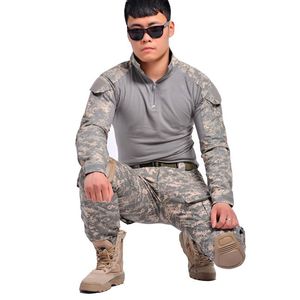 Pantalones de dos piezas para mujer Multicam camuflaje militar táctico ejército uniforme pantalón senderismo Paintball combate carga con rodilleras