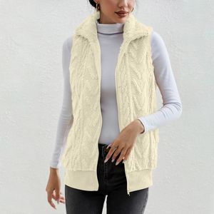 Gilet d'hiver pour femmes, gilet de câble, gilet, corps plus chaud, manteau sans manches, chemisier, vêtements chauds pour femmes, 2023 231218