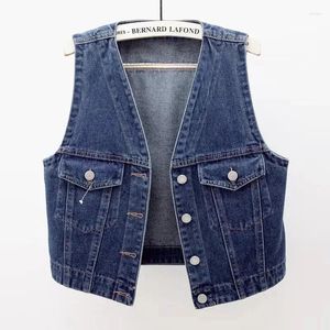 Veste de gilet en jean féminin pour femmes 2024 Spring automne auto-cultivateur de haut niveau Ladies manteau