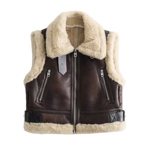 Gilets pour femmes UNIZERA 2023 automne hiver produit mode décontracté ample polyvalent fermeture éclair gilet manteau 231218