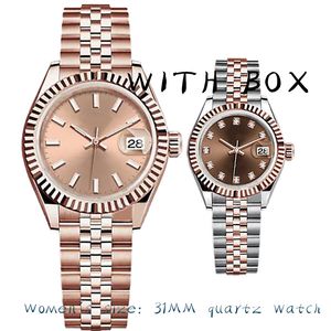 Montre Femme Montre Design Femme Quartz Or Rose Taille 31MM 904L Verre Saphir Étanche Montres pour jours Montre Classique Femme