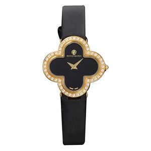 Montre pour femme Montre tendance Montre-bracelet de créateur Mouvement à quartz Bracelet en cuir de vachette coloré Verre saphir Cadran diamant trèfle à quatre feuilles Étanche