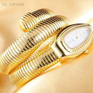 Montres pour femmes 2022 mode dames de luxe or serpent femmes Quartz Bracelet Bracelet Reloj Mujer Relogio Feminino L220921