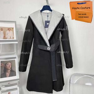 Mujer Mezclas De Lana Abrigos Diseño Moda Otoño Invierno Mujer Abrigos Largos Moda Chaquetas Cálidas Parka Casual Letra Estampado Señora Abrigo Flexible - Outwear con