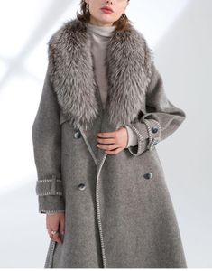 Laine pour femmes Double Beasted Fashion Ladies Cashmere Coat Women's Plush Winter Outerwear For Women Wholesale
