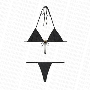 Femmes Sexy String Maillots De Bain Designer Lettre Bikinis Ensemble D'été Maillot De Bain De Natation Solide Couleur À Séchage Rapide Maillot De Bain