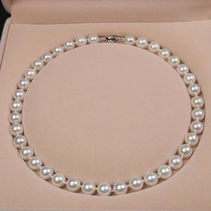 Collier de perles de coquillage pour femmes, 4 couleurs, colliers de perles rondes, cadeau pour amour, petite amie, accessoires de bijoux à la mode