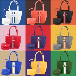 Femmes shopping fourre-tout sacs composite sac à bandoulière simple face véritable sac à main bricolage à la main personnalisé personnalisé personnalisation DA1