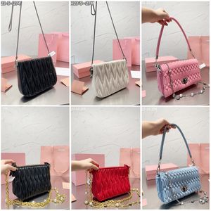 10A Bolsos de mujer Bolsos de hombro de diseñador Bolso bandolera de cuero Bolso de lujo de moda Bolso de cadena versátil Negro Blanco Rosa Bolsos azules para mujeres