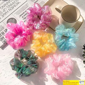 Femmes Soie Scrunchie Élastique À La Main Multicolore Bande Élastique Pour Queue De Cheval Bandeau Accessoires epacket