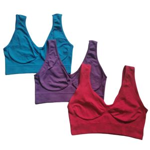 Mujeres Dormir Ocio Sujetador Tanques Confort Suave Fitness Yoga Tops Tallas grandes Ropa interior sin costuras